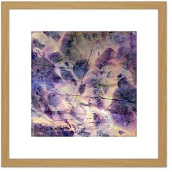 Artery8 Purple Gemstone Abstract 8x8 Light Oak Frame