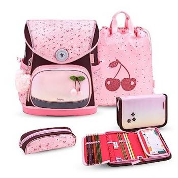 Belmil Premium Compact Plus Kirschblüte Schulranzen Set 5-teilig