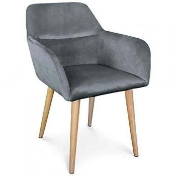Fauteuil Scandinave Fraydo en Tissu Velours