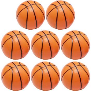 Mini pelotas antiestrés de baloncesto - 8 unidades