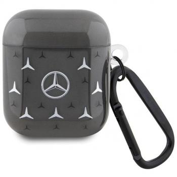 Cover protettiva nera Mercedes per AirPods 1/2