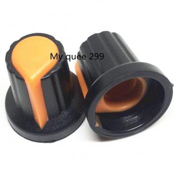 10Pcs 6mm Threaded Potentiometer Knobs Caps 15*17mm