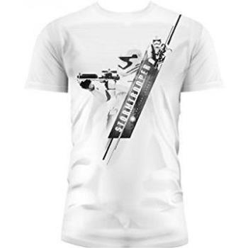 T-shirt Blanc Stormtrooper Blaster - Star Wars 7 (L)