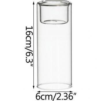 Nordic Simplicity Transparent Glass Candelabra
