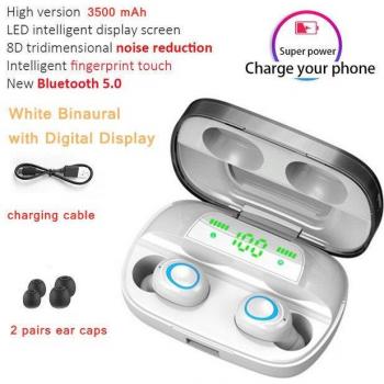 3500mAh LED Bluetooth TWS Earbuds with Touch Control and Noise Cancellation Waterproof