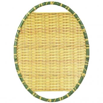Plateau de cuisine en mélamine et bambou, couleur jaune – SIGRIS