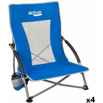 Set de 4 Chaises Pliantes Aktive Bleu