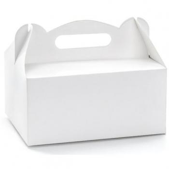 Kuchentransportbox 10er Set, Tortenschachtel mit Griff 19x14x9cm Weiß
