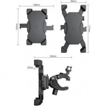 Soporte para Teléfono de Manillar de Bicicleta y Motocicleta - Compatible con Samsung, Huawei, MI y GoPro Hero