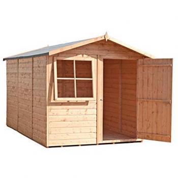Shire Brown Wooden Garage Shed, 7 ft. W x 10 ft. D