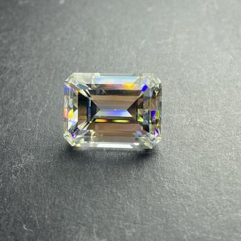 Lab Created 3x5 mm Emerald Moissanite Stone