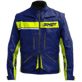 Giacca Moto Enduro Shot Contact Assault 2.0 Blu-Giallo Neon