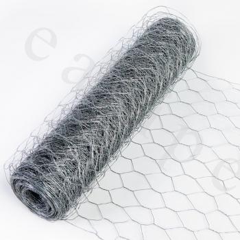 Electro Galvanised Chicken Wire Roll - 50mm x 90cm x 50m (22 Gauge)