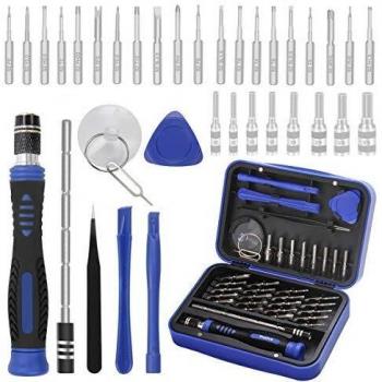 Kit 37 Cacciaviti Professionali con Magnetizzatore – Per PC, Laptop, Smartphone e Tablet