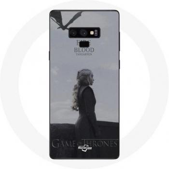 Capa para Samsung Galaxy Note 9 Juego de Tronos Temporada 8 Daenerys Targaryen Fuego y Sangre Logo Gris