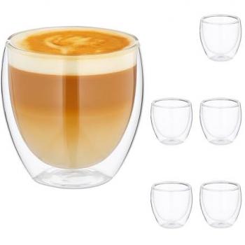 Set di Bicchieri Caffè Freddo e Cappuccino 6 pezzi – Vetro a Doppia Parete