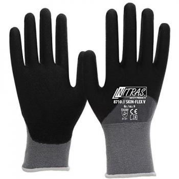 NITRAS 8710 Skin-Flex V Strickhandschuhe 3/4 Spezialbeschichtung 144 Paar Größe 9