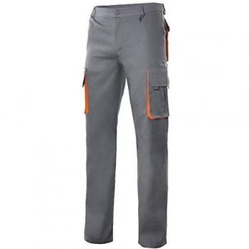 Pantalón Trabajo T52 Con Pinza Tergal Gr/Nar Mltibol Velilla