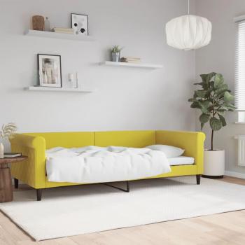 Vidaxl Lit de repos jaune 90x200 cm velours