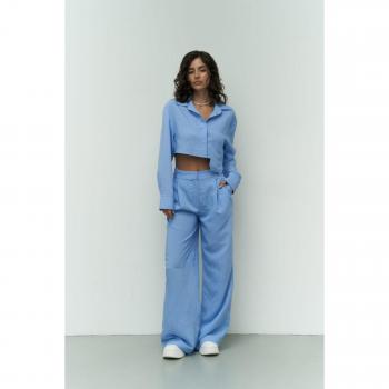 Completo pantaloni e camicia blu Valente L