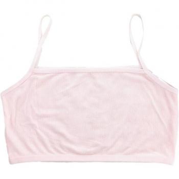 Sujetador bandeau espagueti estudiante acanalado ropa interior