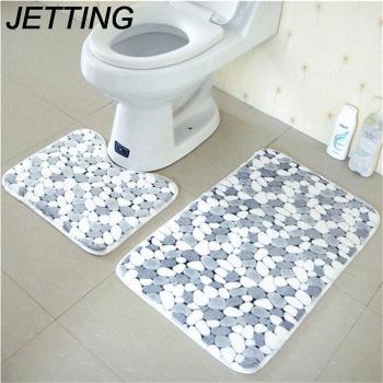 Absorbent Cotton Toilet Rug Duo