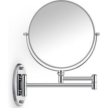 8-Inch Two-Sided Swivel Bathroom Mirror with 5x Magnification