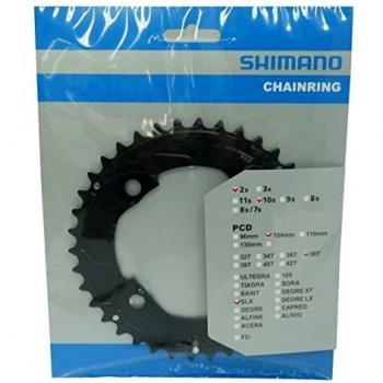 Plato Shimano Deore SLX 38 dientes aluminio negro