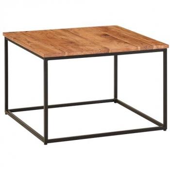 Table Basse Carrée 60x60x41cm Bois Métal