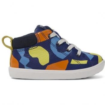 CAMPER Twins First Walker Boots - Blue/Yellow/Orange - Size 7
