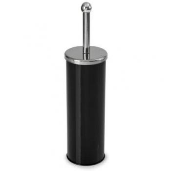Bathroom Toilet Brush with Stand, Black Finish