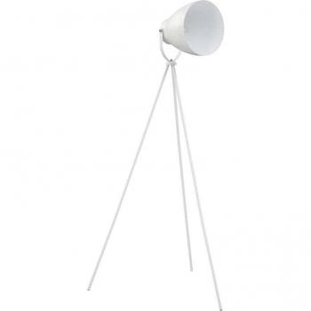 White Metal Tripod Lamp E27