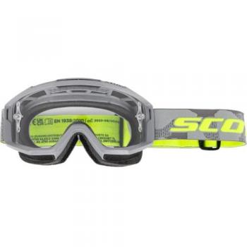 Scott Maschera Cross Split OTG Works Grigio Chiaro-Giallo Neon-Trasparente