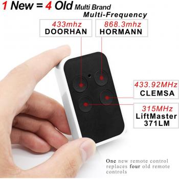 Télécommande Normstahl Porte de Garage 433.92 MHz Code Roulant EA433 2KS