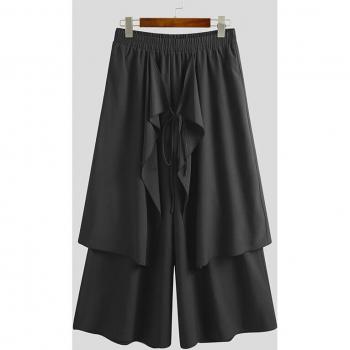 Pantalones de Pierna Ancha Irregulares