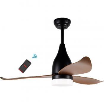 Ventilatore da soffitto Garigliano nero con finitura ABS – BIMAR 117x51x117 cm