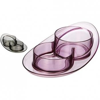 Ciotola doppia Saturno 350-550ml grigia