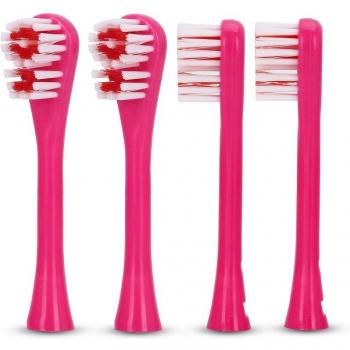 AZDENT 4-Pack Cartoon Pattern Double-Sided Replacement Heads for Children's Electric Toothbrush
