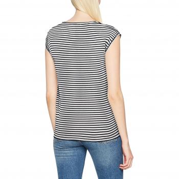 PIECES Pcbillo New tee Noos, Camiseta para Mujer, (Rayas Blancas Brillantes: Azul Marino), 36 (Talla del Fabricante: X-Small)