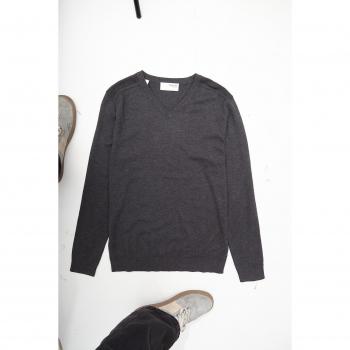 Maglioncino Selected Homme Berg V-neck Grigio