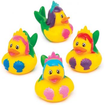 Glittery Mermaid Rubber Ducks (Pack of 8) Soft & Sensory Toys