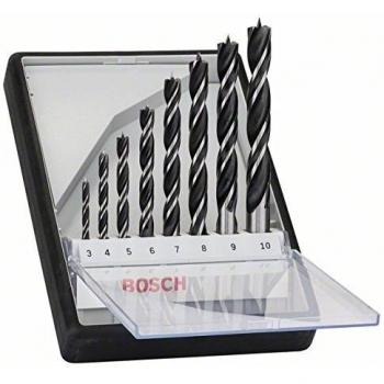 Bosch Robust Line Premium 8-Piece Brad Point Wood Drill Bit Set
