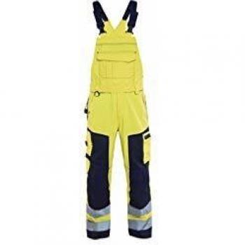Tuta da Lavoro 2608 con Bretelle Giallo Fluorescente e Blu Marino