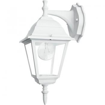 Roma Outdoor Wall Lantern, 1 Bulb, White Glass Diffuser, Aluminum, IP44