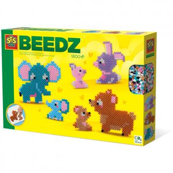 Cute Family Animals Iron-On Beads Mosaic Art Kit 1800 Pieces