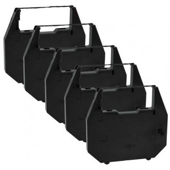 5x Black Ink Ribbon Cartridge for Sears Dot Matrix Receipt Printers - Compatible with Models 53033, 53031, 53034, 53026, 53025-650, 53031-550 - Vhbw