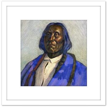 White Mount Sharp Red Cloud Sioux 8x8 Square Wooden Frame