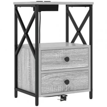 Comò Recharge Grigio Legno Multistrato – Soluzione Elegante