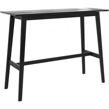 Bar de cuisine rectangulaire en bois noir 120 cm