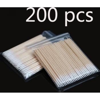 200PCS Cotton Swabs with Bamboo Sticks for Makeup and Cleaning